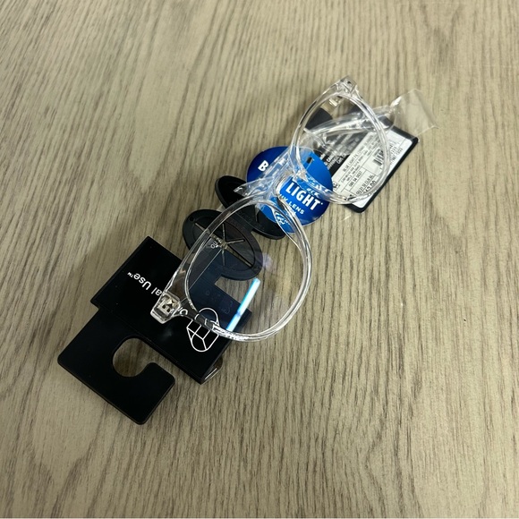 Original Use Men's Crystal Clear Blue Light Filtering Square Glasses in Clear - Picture 3 of 10